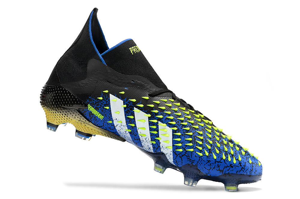 Adidas Predator Freak.1 FG Firm Ground Soccer Cleats - Black/Blue/White 4