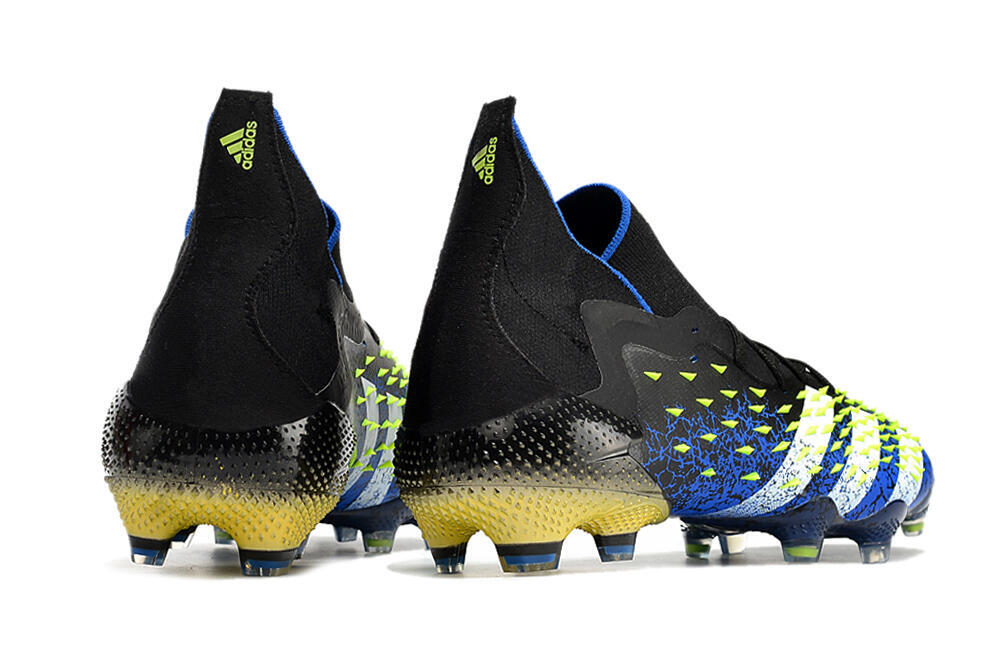 Adidas Predator Freak.1 FG Firm Ground Soccer Cleats - Black/Blue/White 6