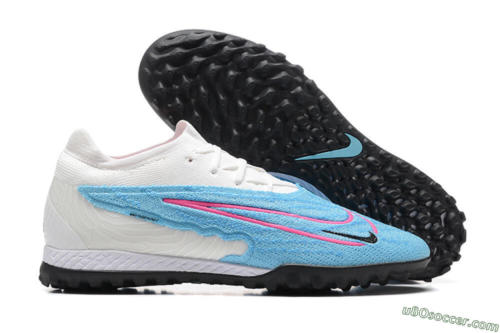 Nike Phantom GX Elite TF Artificial Turf Soccer Shoes - Blue/White/Pink 1