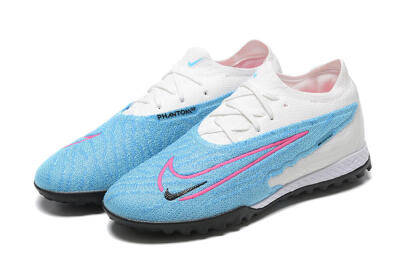 Nike Phantom GX Elite TF Artificial Turf Soccer Shoes - Blue/White/Pink