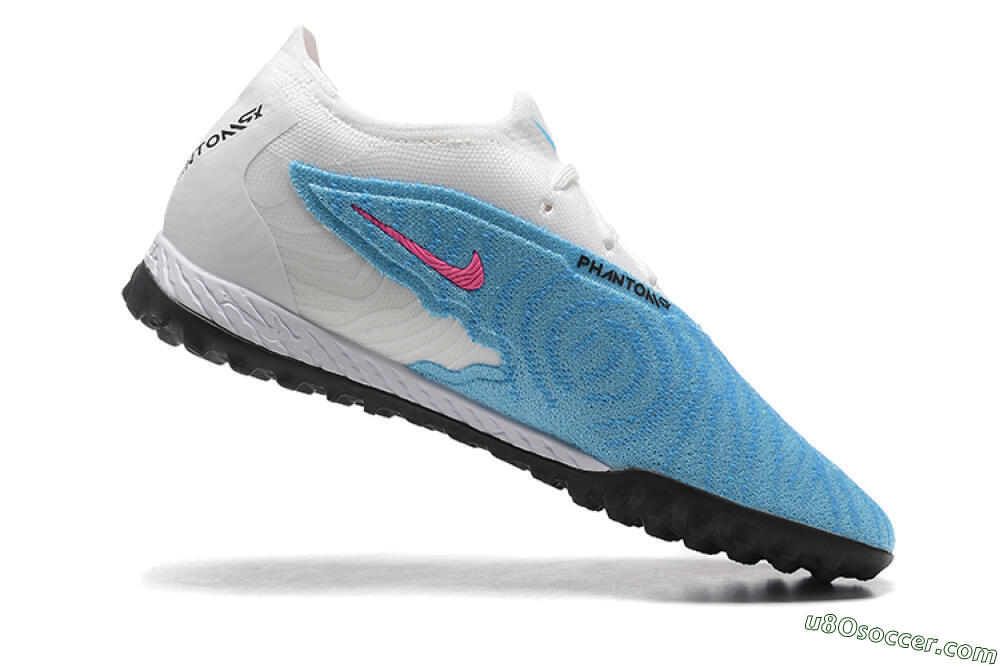 Nike Phantom GX Elite TF Artificial Turf Soccer Shoes - Blue/White/Pink 7