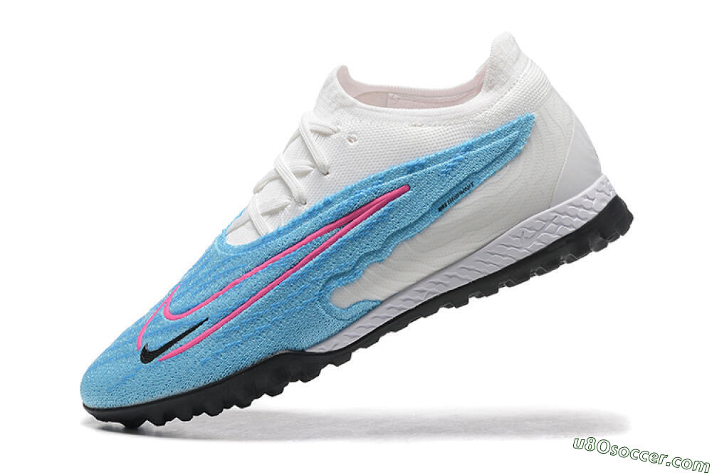 Nike Phantom GX Elite TF Artificial Turf Soccer Shoes - Blue/White/Pink 8