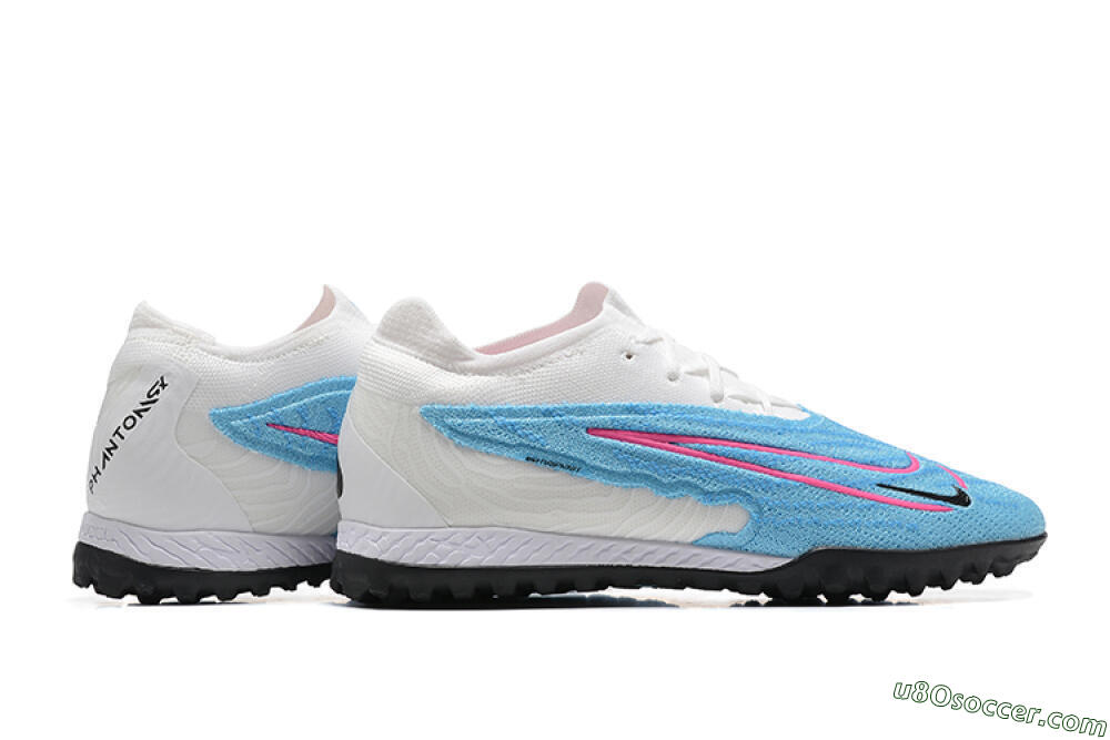 Nike Phantom GX Elite TF Artificial Turf Soccer Shoes - Blue/White/Pink 9