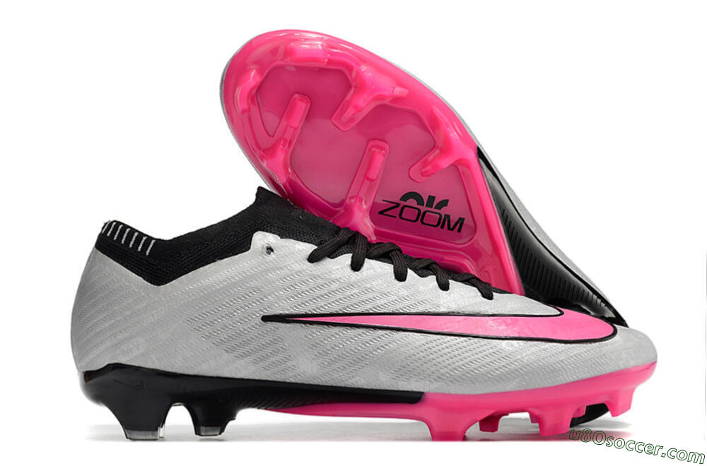 Nike Mercurial Vapor 15 Elite FG Firm Ground Soccer Cleats - Silver/Black/Pink 1