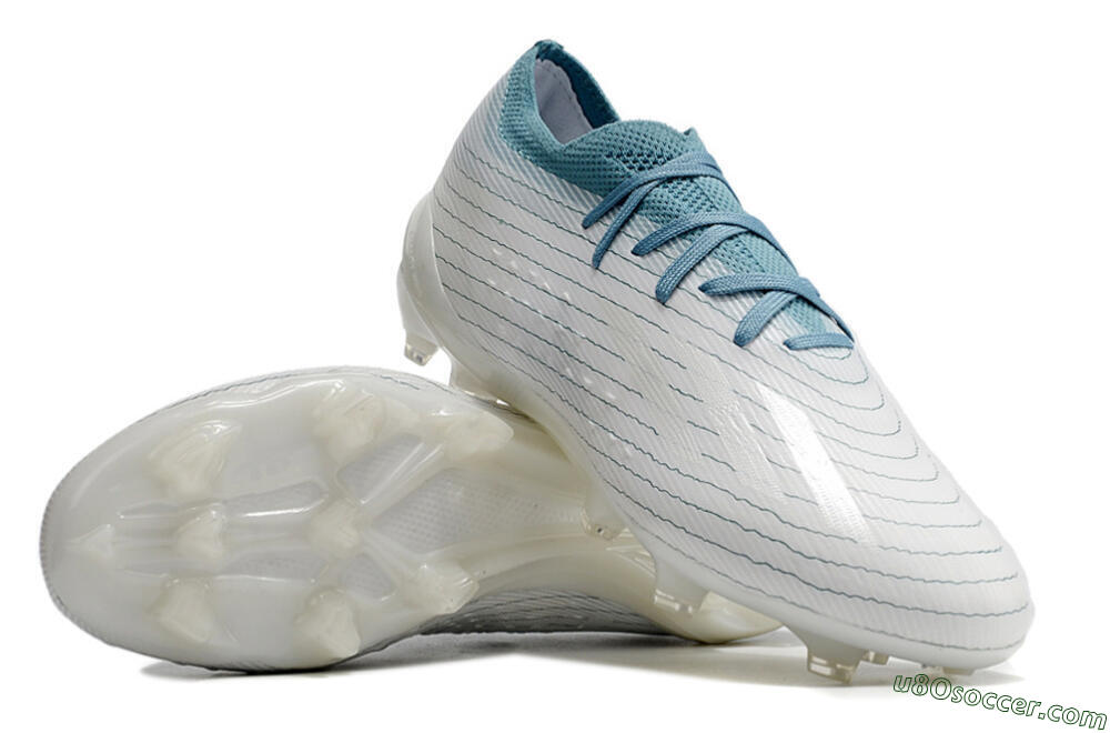 Adidas X Speedportal.1 2022 World Cup FG Firm Ground Soccer Cleats - White/Blue 3
