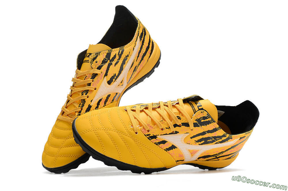 Mizuno Morelia Neo 3 Pro TF Artificial Turf Soccer Shoes - Yellow/White/Black 6