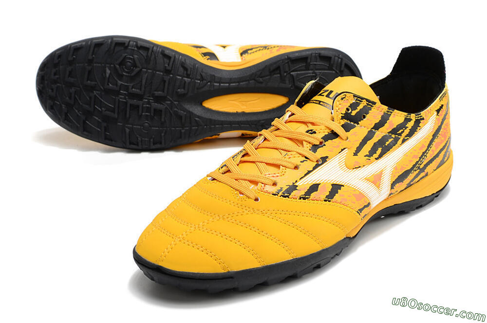 Mizuno Morelia Neo 3 Pro TF Artificial Turf Soccer Shoes - Yellow/White/Black 3