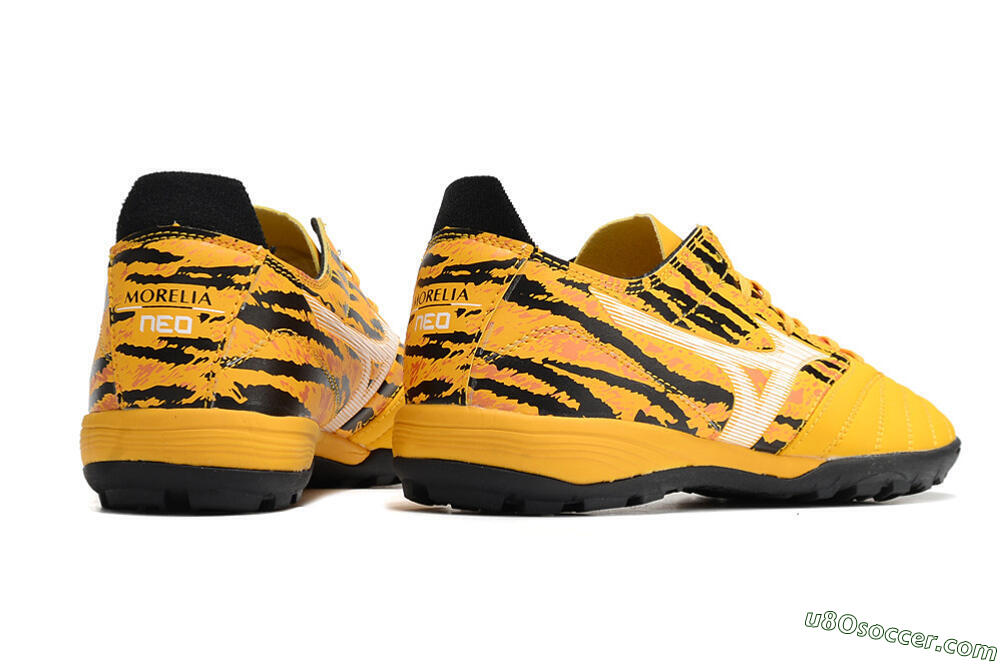Mizuno Morelia Neo 3 Pro TF Artificial Turf Soccer Shoes - Yellow/White/Black 9