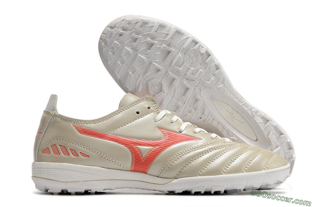 Mizuno Morelia Neo 3 Pro TF Artificial Turf Soccer Shoes - White/Red 1