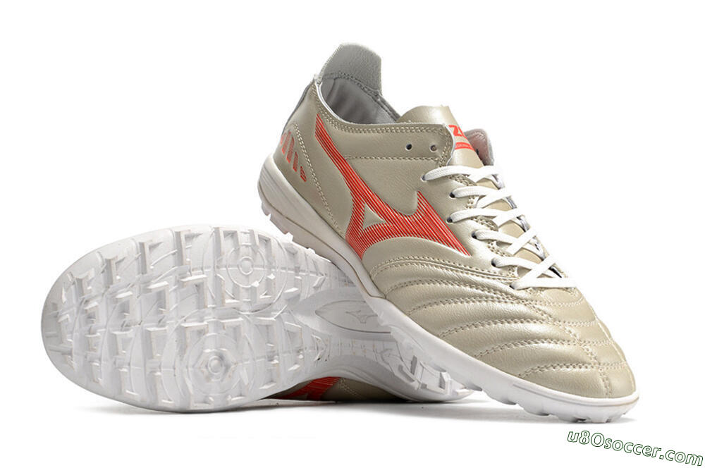 Mizuno Morelia Neo 3 Pro TF Artificial Turf Soccer Shoes - White/Red 4