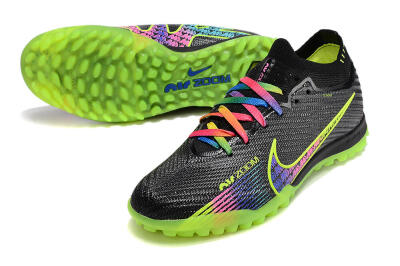 Nike Air Zoom Mercurial Vapor 15 Elite TF Artificial Turf Soccer Shoes - Black/Green/Pink