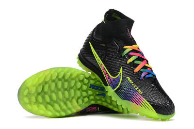 Nike Air Zoom Mercurial Superfly 9 Elite TF Artificial Turf Soccer Shoes - Black/Green/Pink