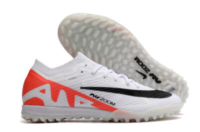 Nike Air Zoom Mercurial Vapor 15 Elite TF Artificial Turf Soccer Shoes - White/Black/Red