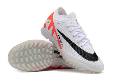 Nike Air Zoom Mercurial Vapor 15 Elite TF Artificial Turf Soccer Shoes - White/Black/Red