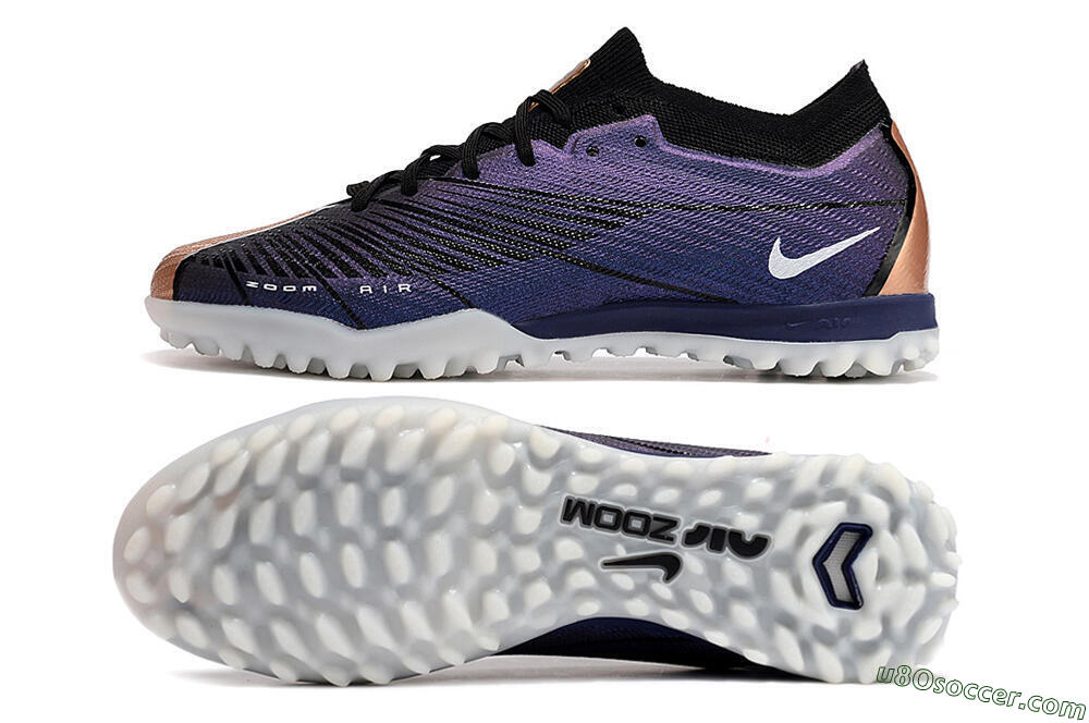 Nike Air Zoom Mercurial Vapor 15 Elite TF Artificial Turf Soccer Shoes - Purple/Black 0