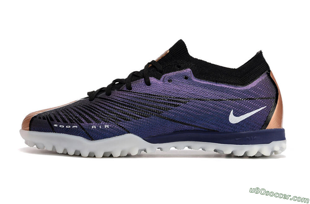 Nike Air Zoom Mercurial Vapor 15 Elite TF Artificial Turf Soccer Shoes - Purple/Black 2