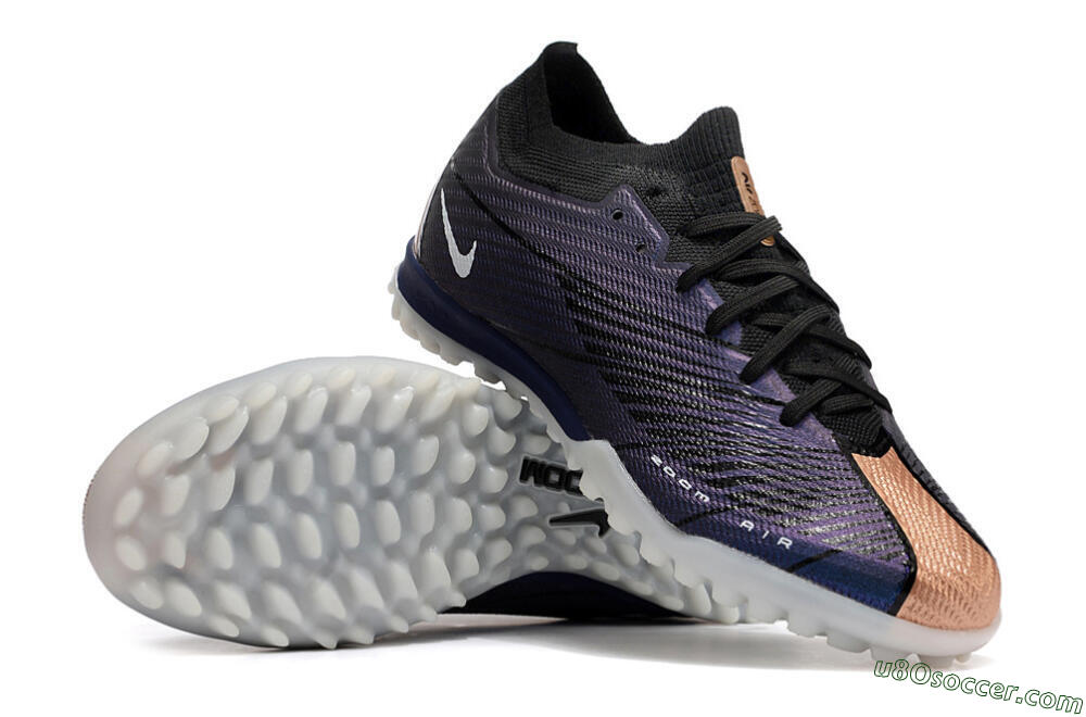 Nike Air Zoom Mercurial Vapor 15 Elite TF Artificial Turf Soccer Shoes - Purple/Black 4