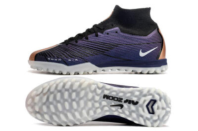Nike Air Zoom Mercurial Superfly 9 Elite TF Artificial Turf Soccer Shoes - Purple/Black