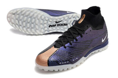 Nike Air Zoom Mercurial Superfly 9 Elite TF Artificial Turf Soccer Shoes - Purple/Black
