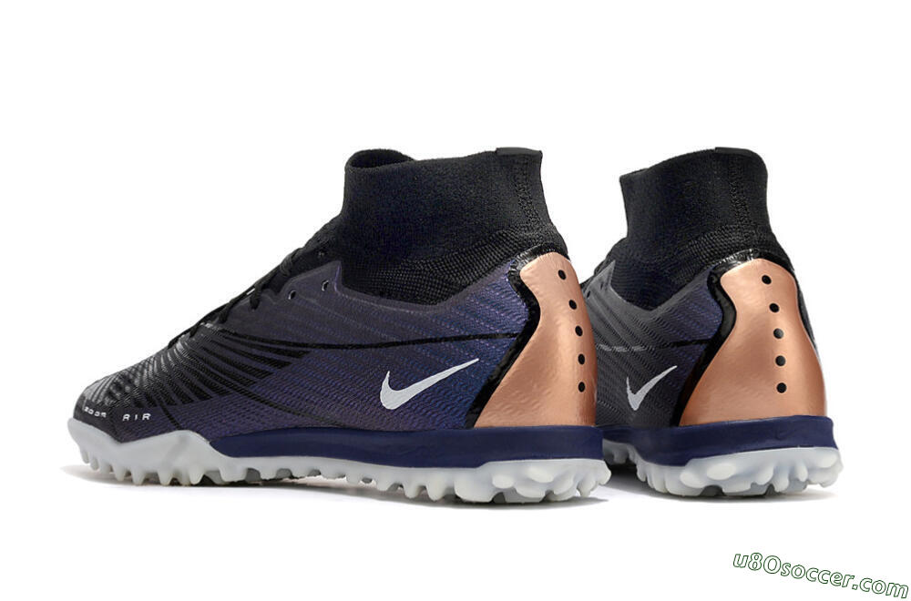 Nike Air Zoom Mercurial Superfly 9 Elite TF Artificial Turf Soccer Shoes - Purple/Black 5