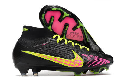 Nike Air Zoom Mercurial Superfly 9 Elite FG Firm Ground Soccer Cleats - Black/Yellow/Pink