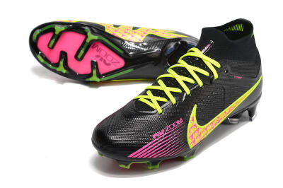Nike Air Zoom Mercurial Superfly 9 Elite FG Firm Ground Soccer Cleats - Black/Yellow/Pink
