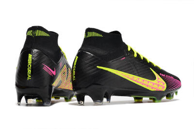 Nike Air Zoom Mercurial Superfly 9 Elite FG Firm Ground Soccer Cleats - Black/Yellow/Pink
