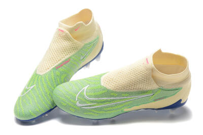 Nike Phantom GX Elite DF FG Firm Ground Soccer Cleats - Green/Beige/Blue