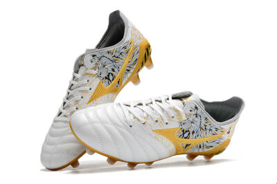 Mizuno Morelia Neo 3 FG Firm Ground Soccer Cleats - White/Black/Gold