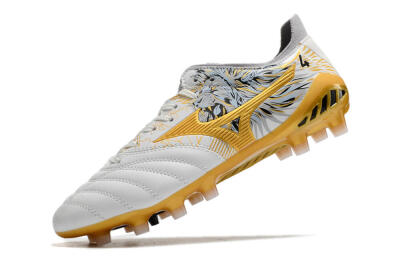 Mizuno Morelia Neo 3 FG Firm Ground Soccer Cleats - White/Black/Gold