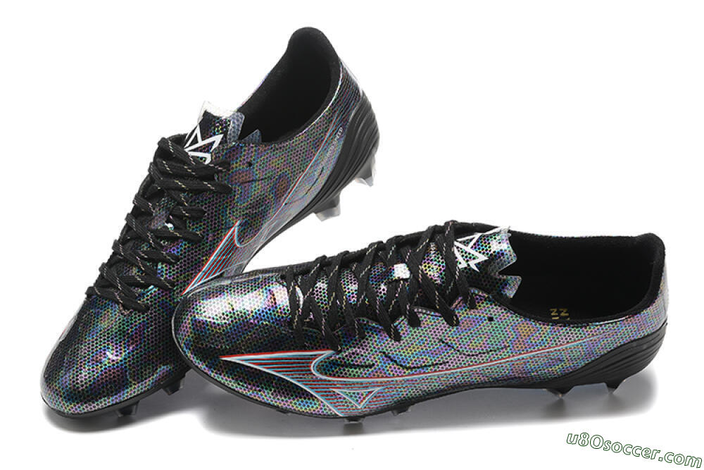 Mizuno Alpha Made In Japan FG Firm Ground Soccer Cleats - Black/Red 5
