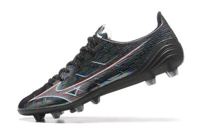 Mizuno Alpha Made In Japan FG Firm Ground Soccer Cleats - Black/Red