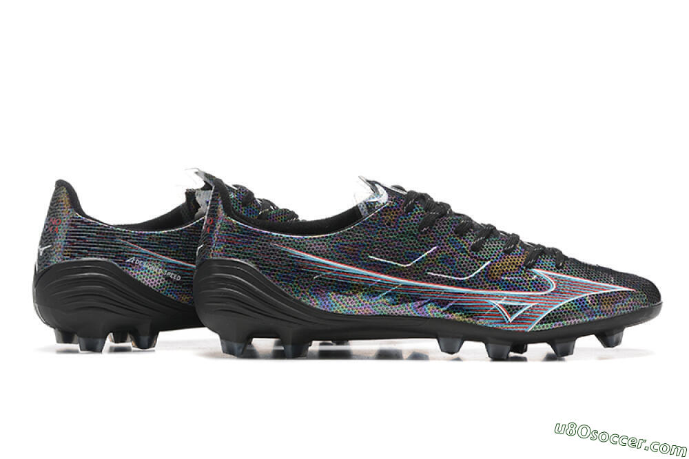 Mizuno Alpha Made In Japan FG Firm Ground Soccer Cleats - Black/Red 8