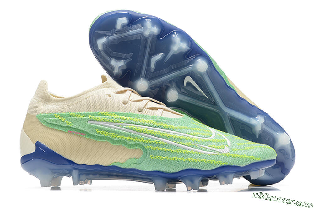 Nike Phantom GX Elite FG Firm Ground Soccer Cleats - Green/Beige 1
