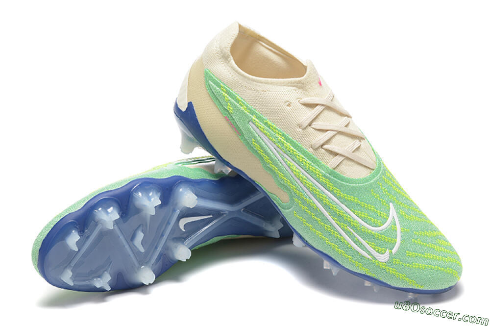 Nike Phantom GX Elite FG Firm Ground Soccer Cleats - Green/Beige 4
