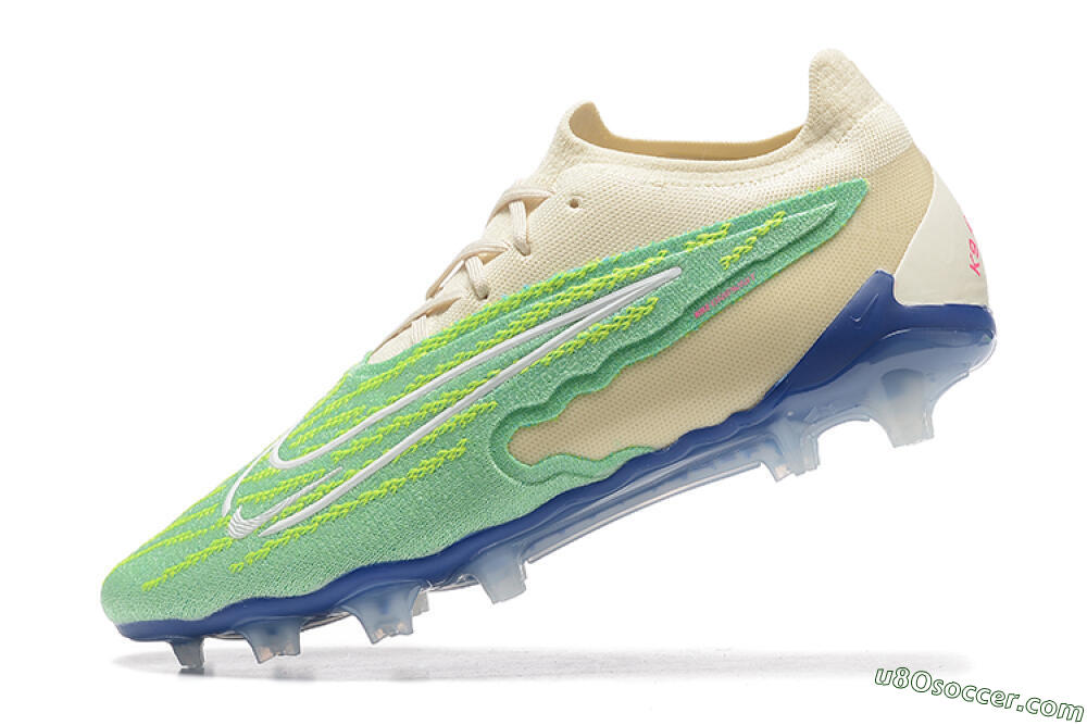 Nike Phantom GX Elite FG Firm Ground Soccer Cleats - Green/Beige 7