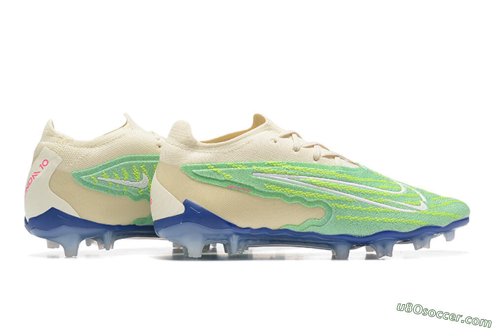 Nike Phantom GX Elite FG Firm Ground Soccer Cleats - Green/Beige 8