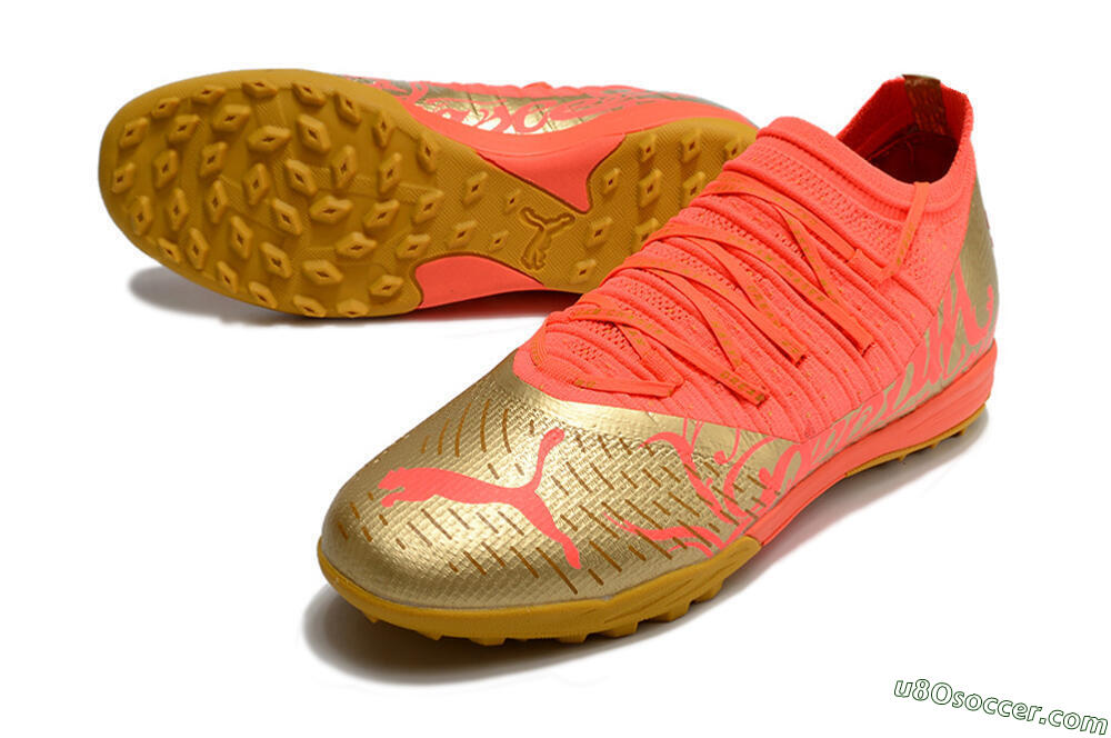 Puma Future Z 1.3 Instinct TF Artificial Turf Soccer Shoes - Red/Gold 3