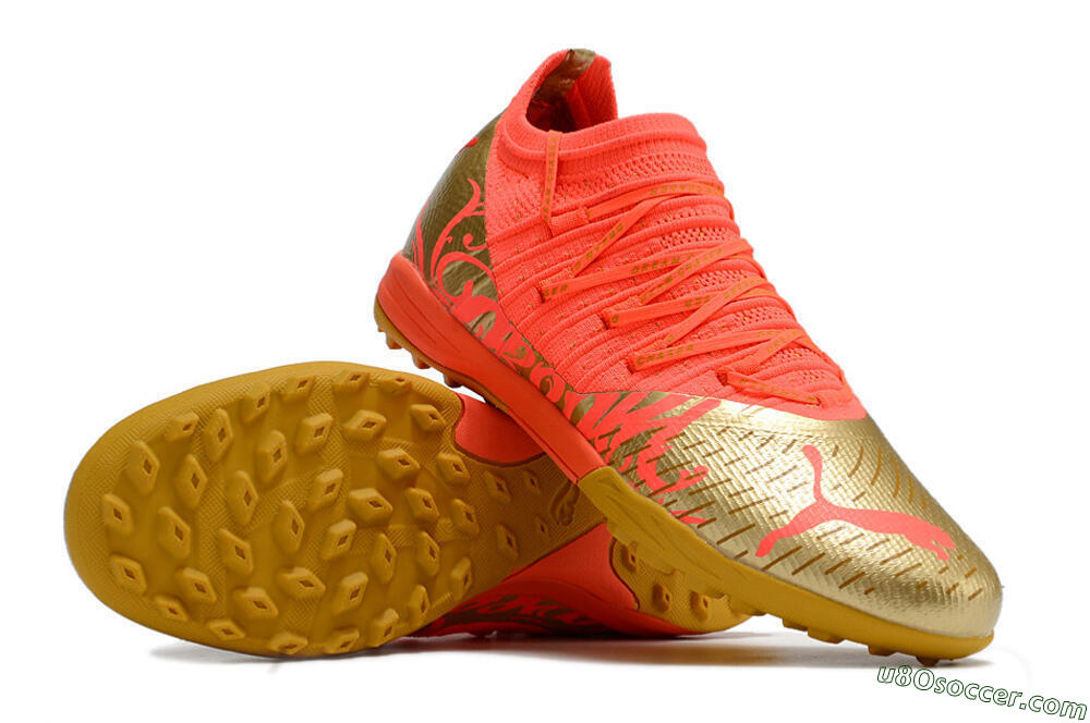 Puma Future Z 1.3 Instinct TF Artificial Turf Soccer Shoes - Red/Gold 4