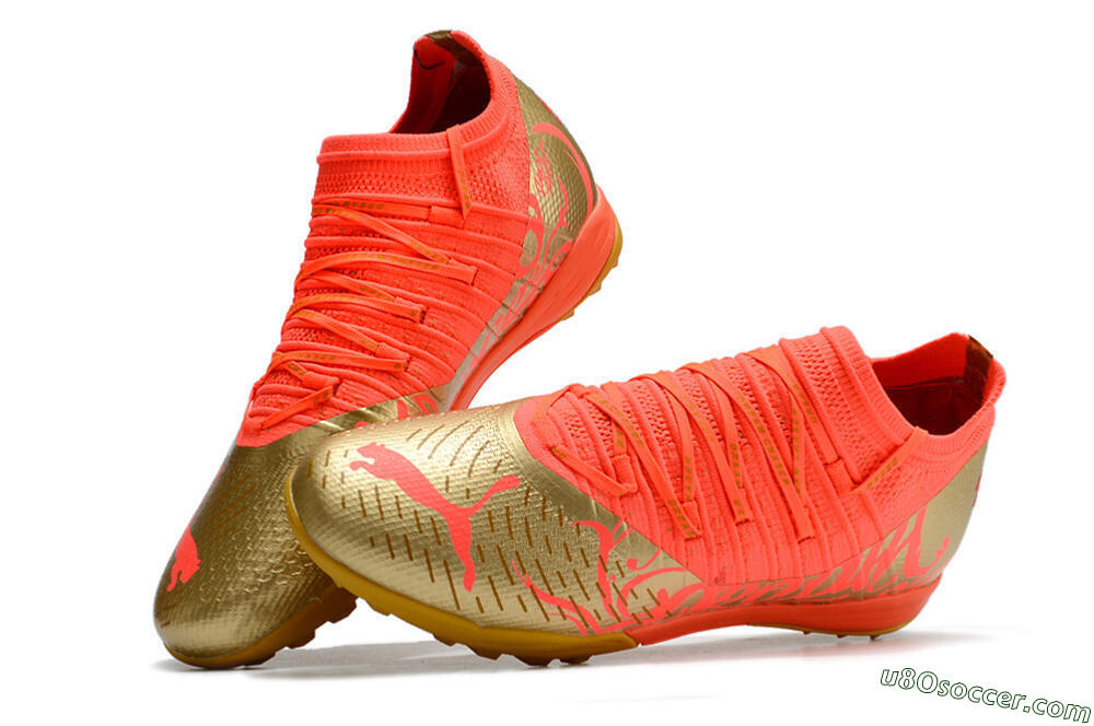 Puma Future Z 1.3 Instinct TF Artificial Turf Soccer Shoes - Red/Gold 5