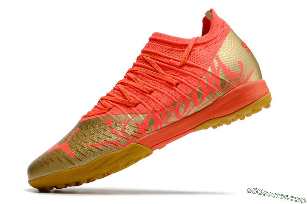 Puma Future Z 1.3 Instinct TF Artificial Turf Soccer Shoes - Red/Gold 7