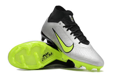 Nike Air Zoom Mercurial Superfly 9 Elite FG Firm Ground Soccer Cleats - Grey/Yellow/Black