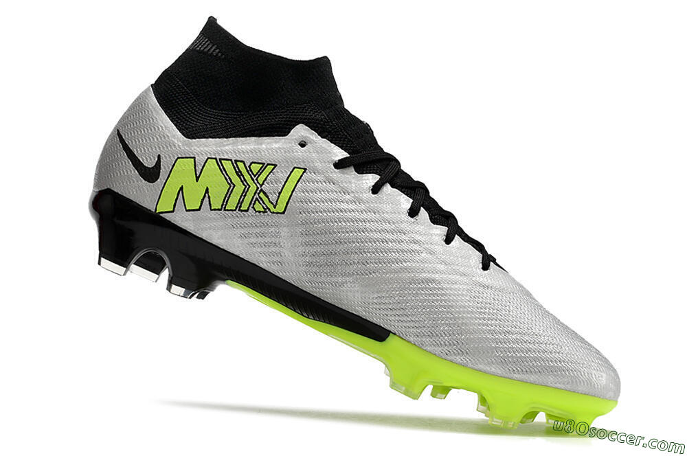 Nike Air Zoom Mercurial Superfly 9 Elite FG Firm Ground Soccer Cleats - Grey/Yellow/Black 4