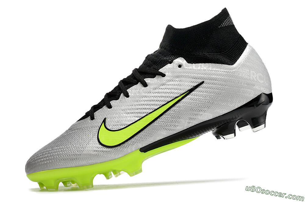 Nike Air Zoom Mercurial Superfly 9 Elite FG Firm Ground Soccer Cleats - Grey/Yellow/Black 5
