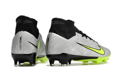 Nike Air Zoom Mercurial Superfly 9 Elite FG Firm Ground Soccer Cleats - Grey/Yellow/Black