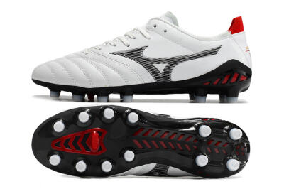 Mizuno Morelia Neo 3 Made in Japan FG Firm Ground Soccer Cleats - White/Black/Red