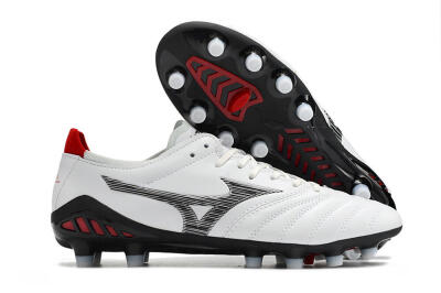 Mizuno Morelia Neo 3 Made in Japan FG Firm Ground Soccer Cleats - White/Black/Red