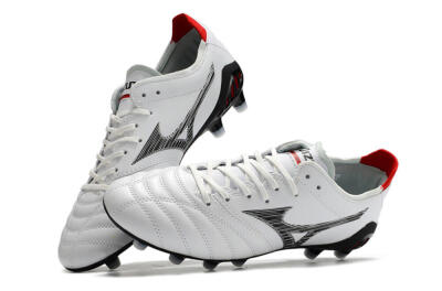 Mizuno Morelia Neo 3 Made in Japan FG Firm Ground Soccer Cleats - White/Black/Red