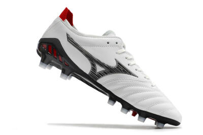 Mizuno Morelia Neo 3 Made in Japan FG Firm Ground Soccer Cleats - White/Black/Red