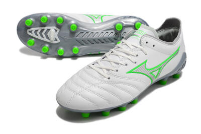 Mizuno Morelia Neo 3 Made in Japan FG Firm Ground Soccer Cleats - White/Green